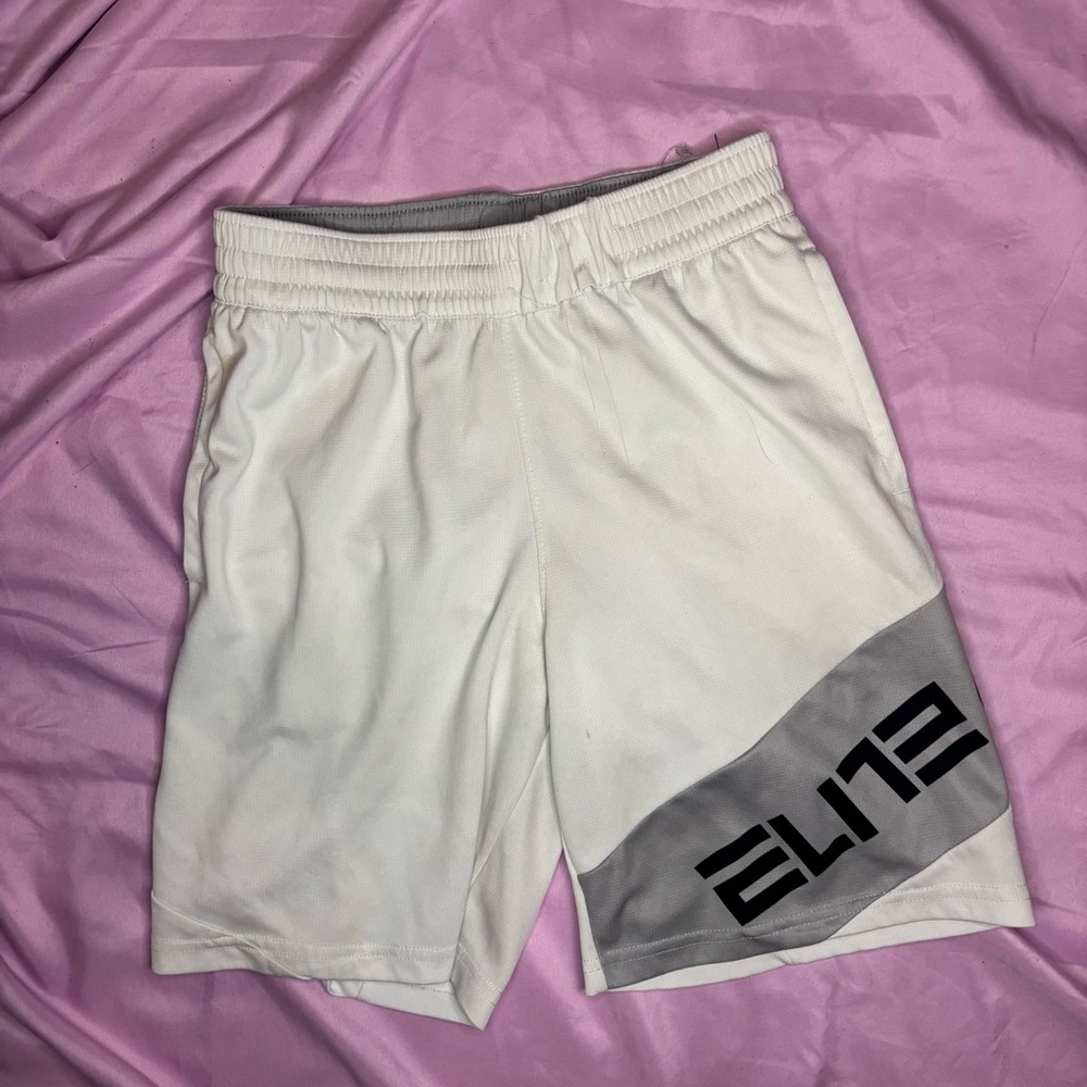 White and Gray Athletic Shorts